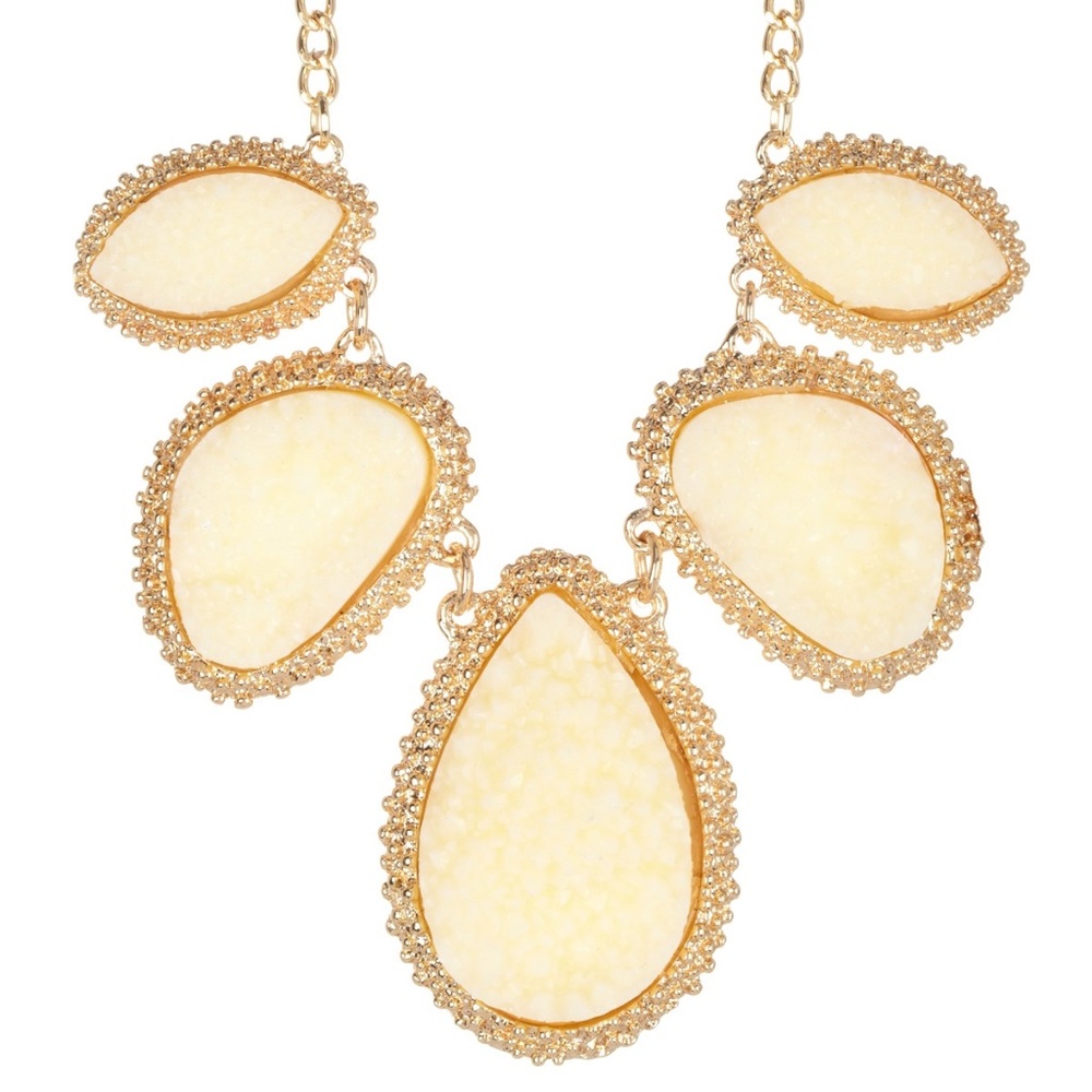 Ivory Druzy Stone Necklace